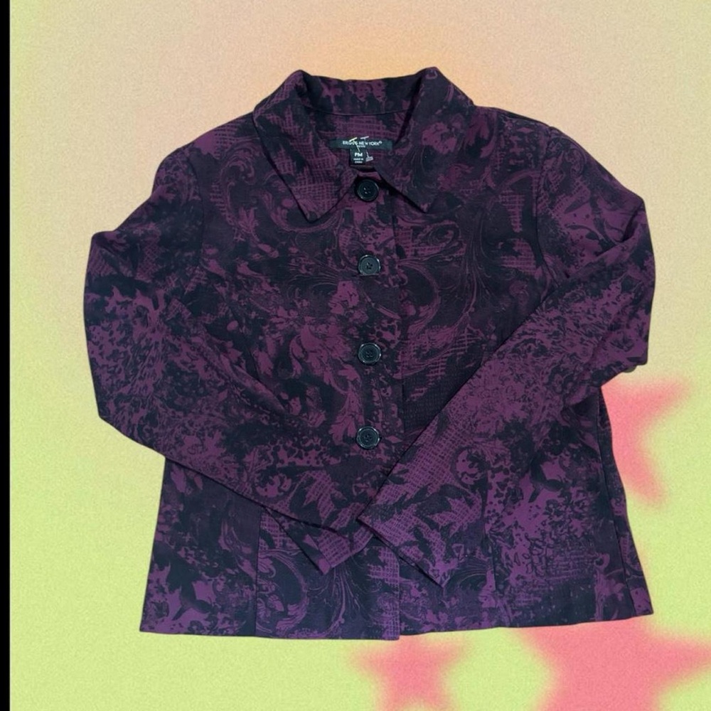 Women's Purple Floral Patterned Jacket